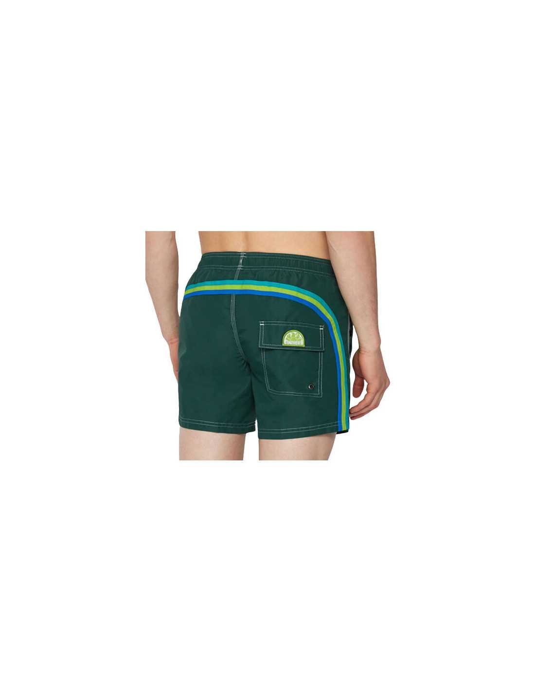 ELASTIC WAIST SWIM TRUNKS