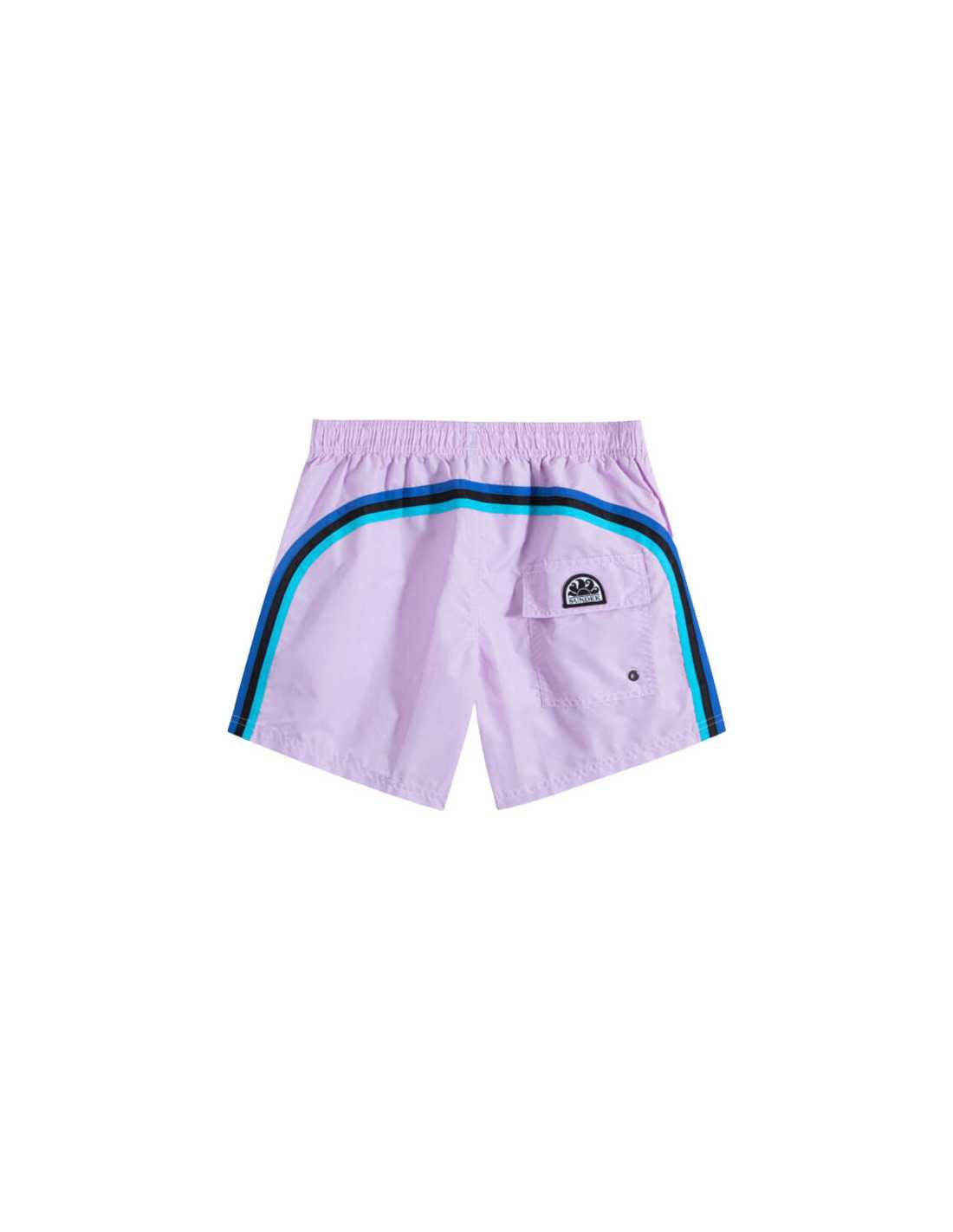 ELASTIC WAIST SWIM TRUNKS