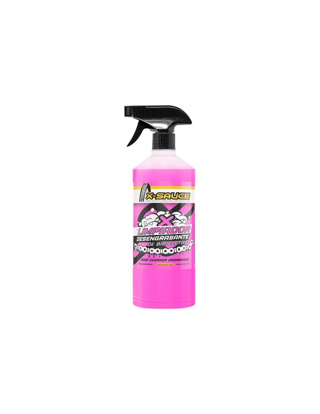 X-SAUCE LIMPIADOR DESENGRASANTE DE BICICLETAS 900 ML  ROSA 