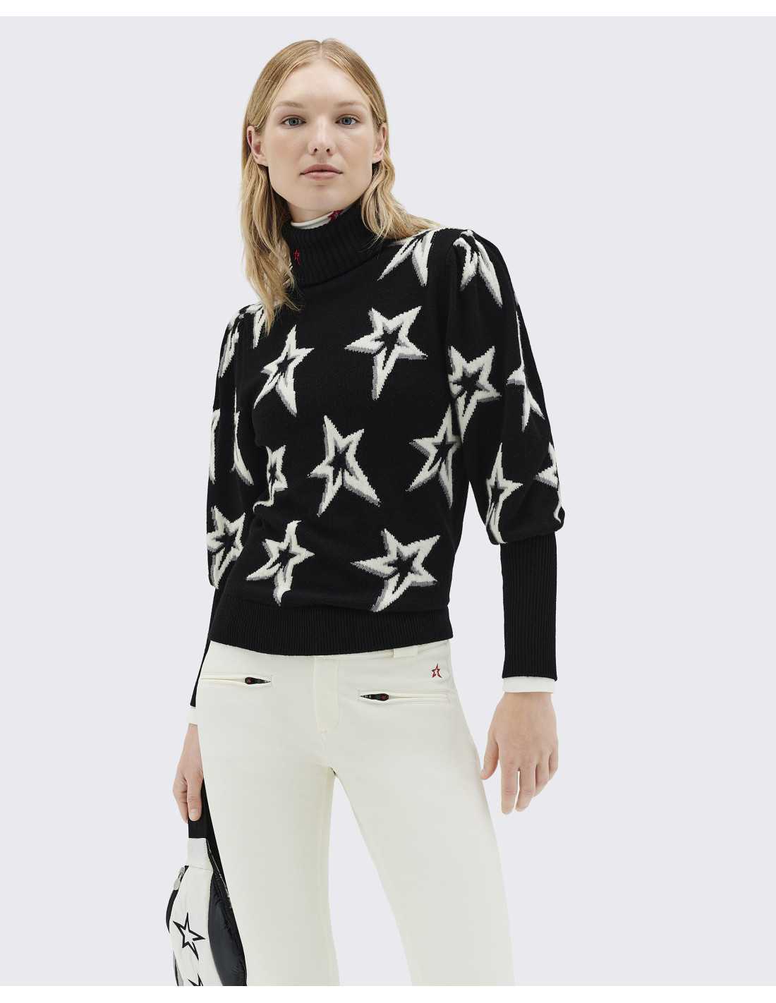 STAR DUST BALLOON SLEEVE SWEATER