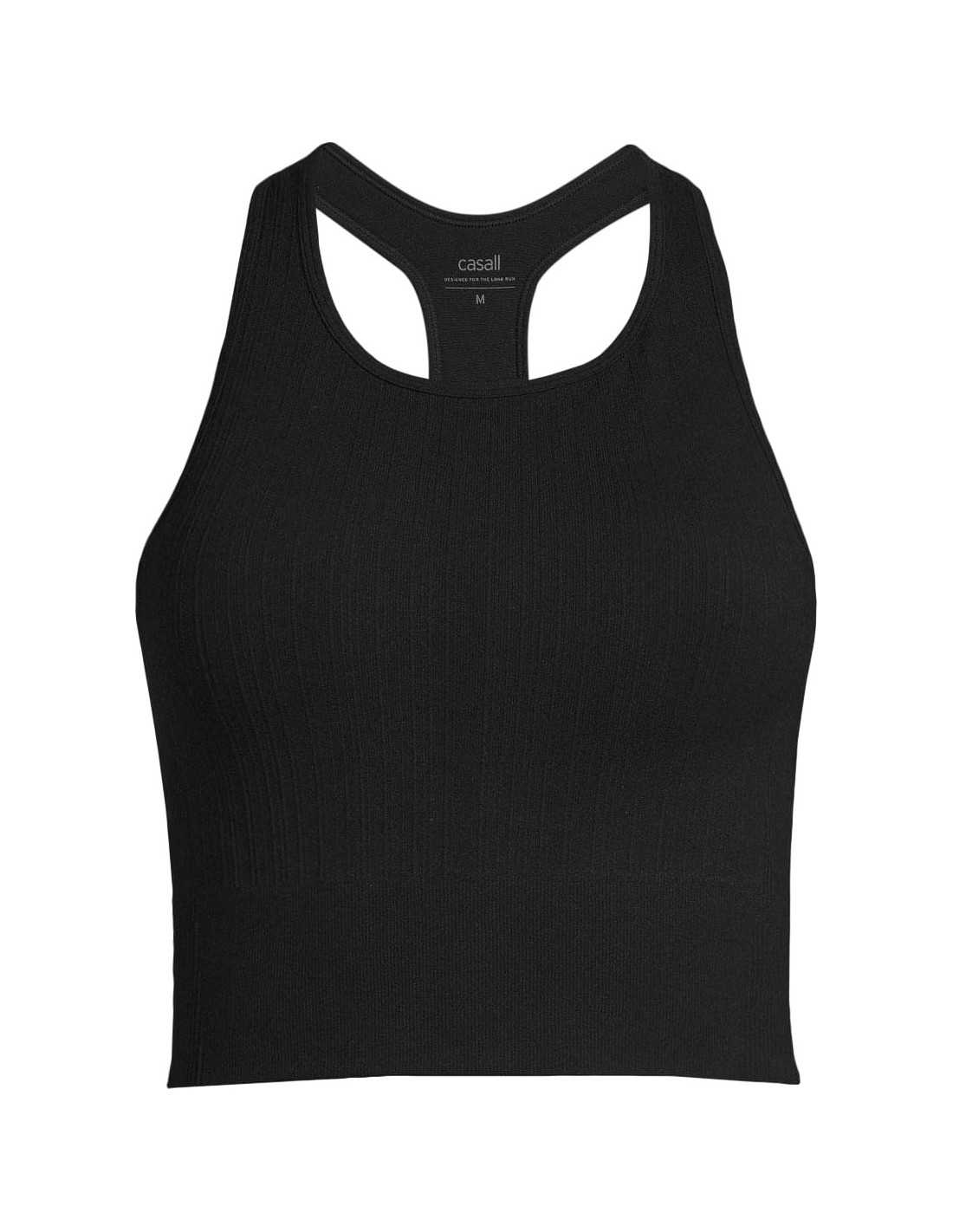 MULTI RIB SEAMLESS PADDED SPORTS TOP