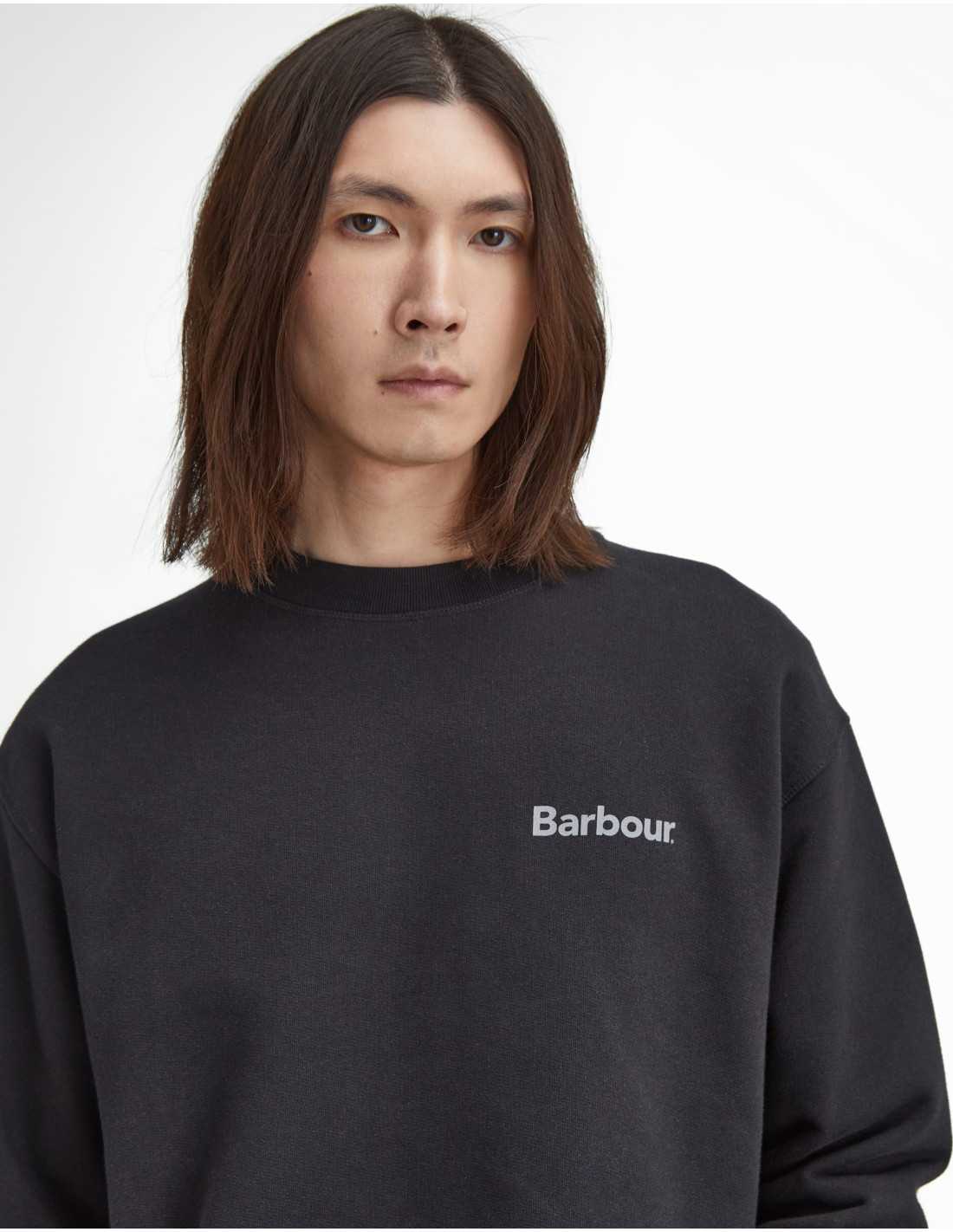 BARBOUR BRUSHED NICHOLAS OS CREW NECK SWEATSHIRT