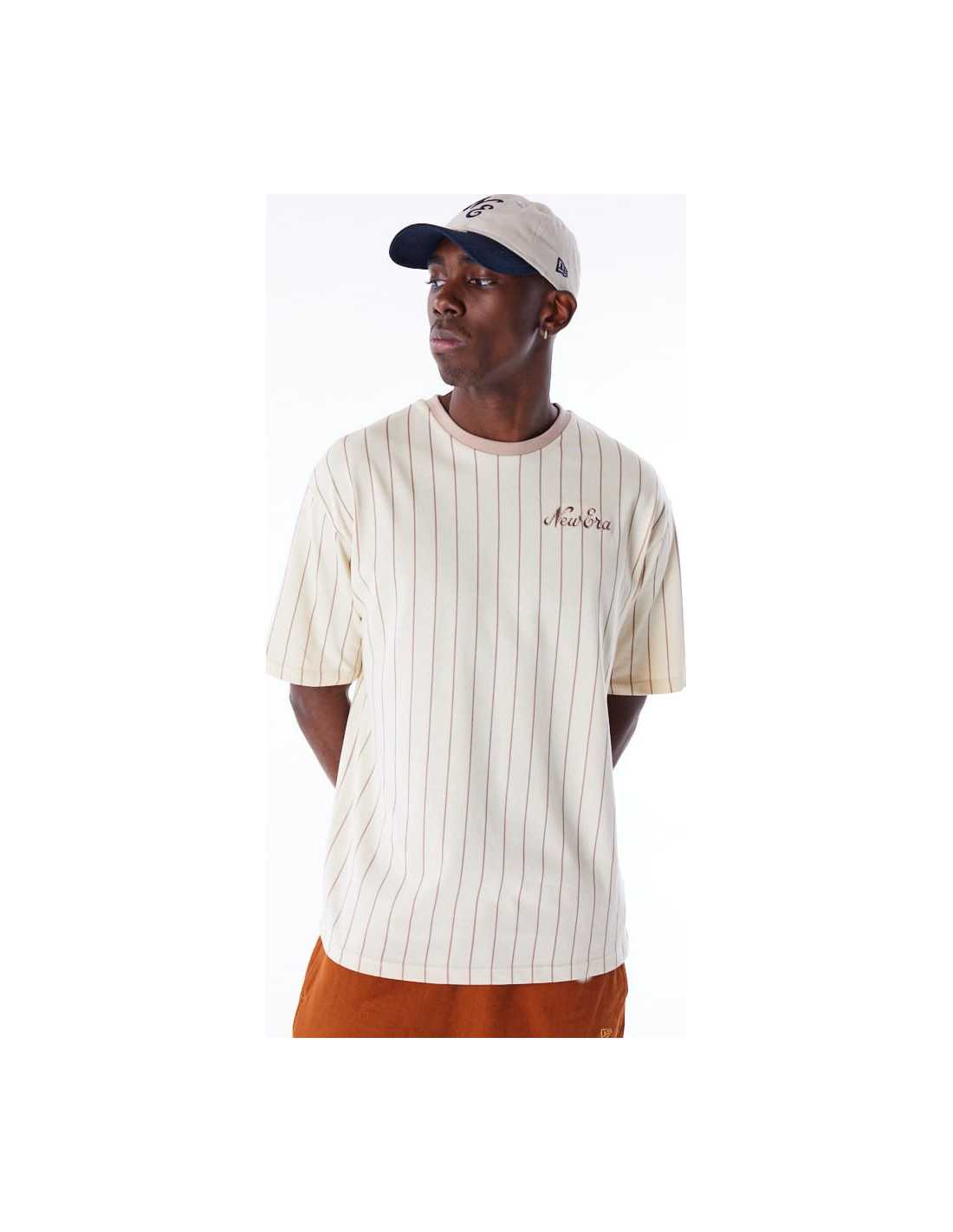 NE PINSTRIPE OS TEE NEWERA LTCTTA