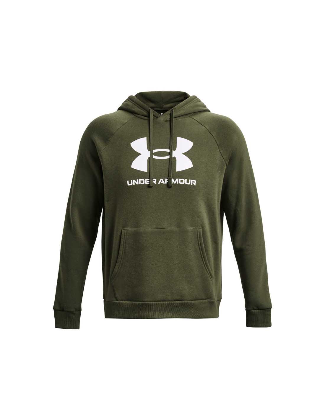 UA RIVAL FLEECE LOGO HD-GRN