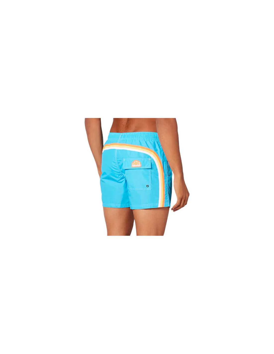 ELASTIC WAIST SWIM TRUNKS