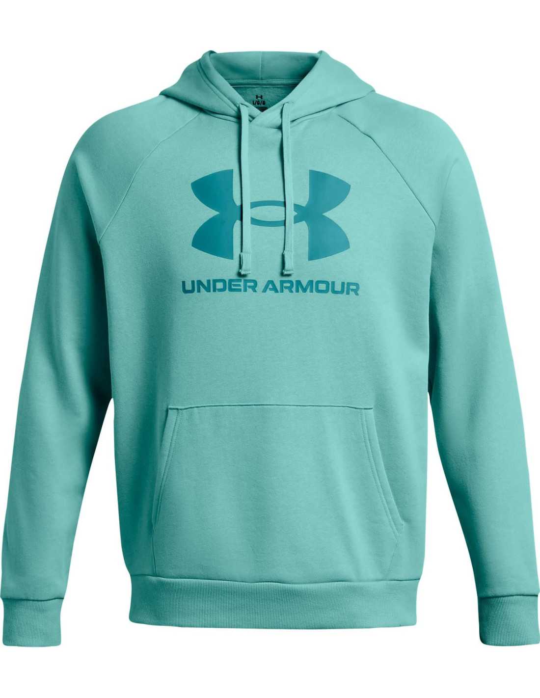 UA RIVAL FLEECE LOGO HD-GRN