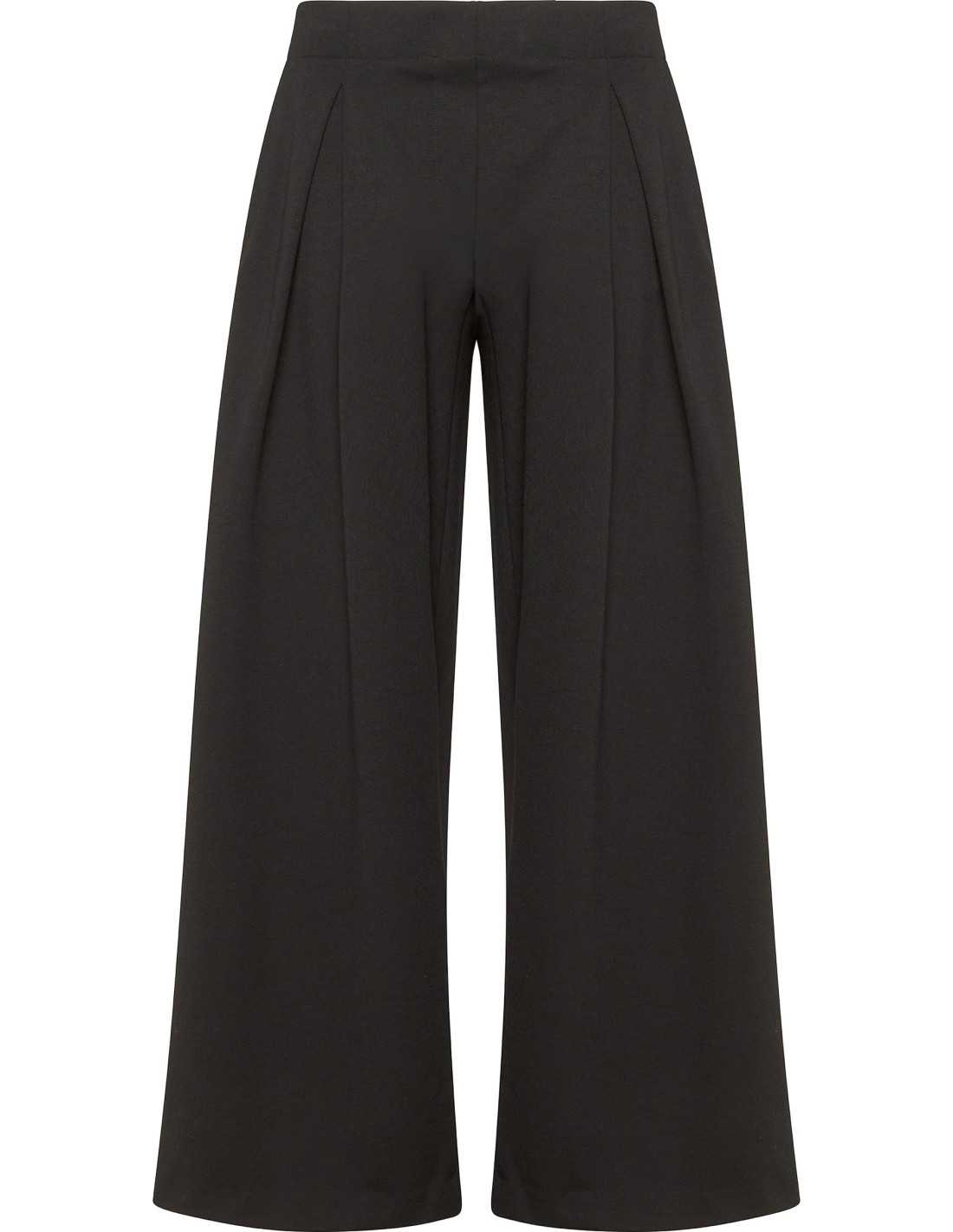 TEXTURE PLEATED CROP PANTS