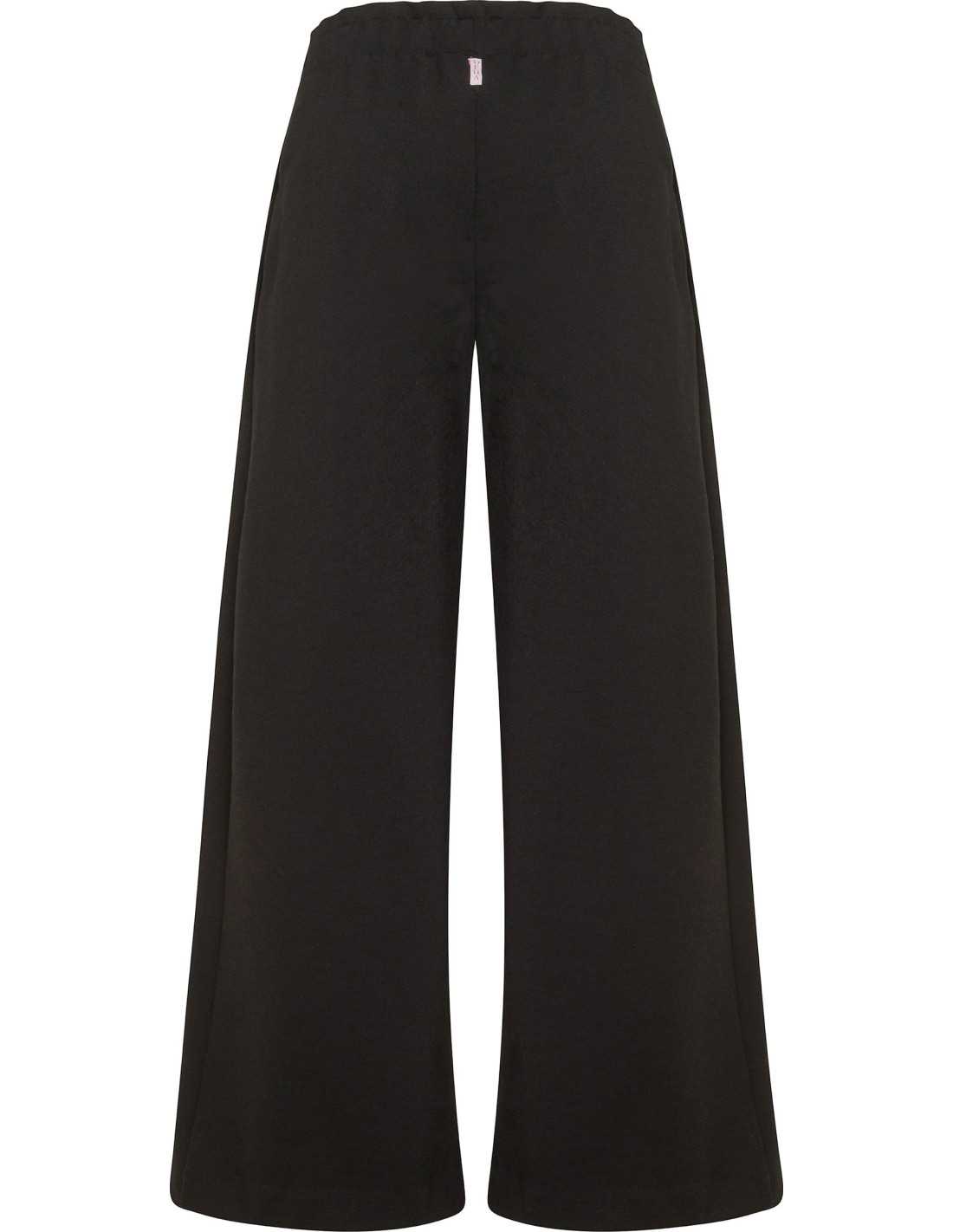 TEXTURE PLEATED CROP PANTS