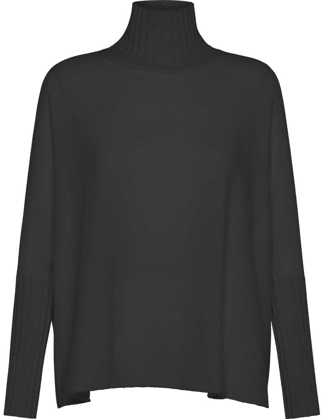 CASHMERE BLEND HIGH NECK SWEATER