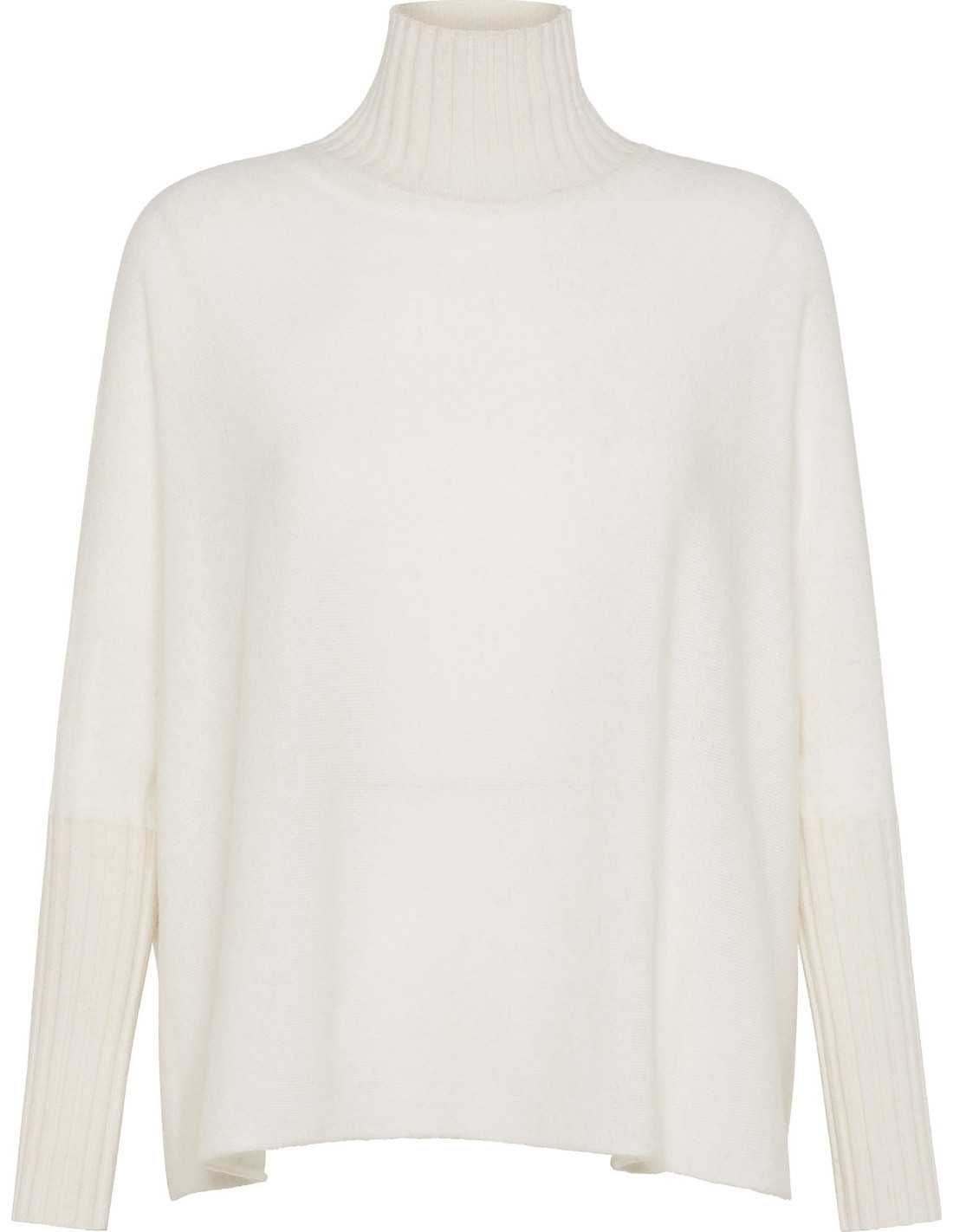 CASHMERE BLEND HIGH NECK SWEATER