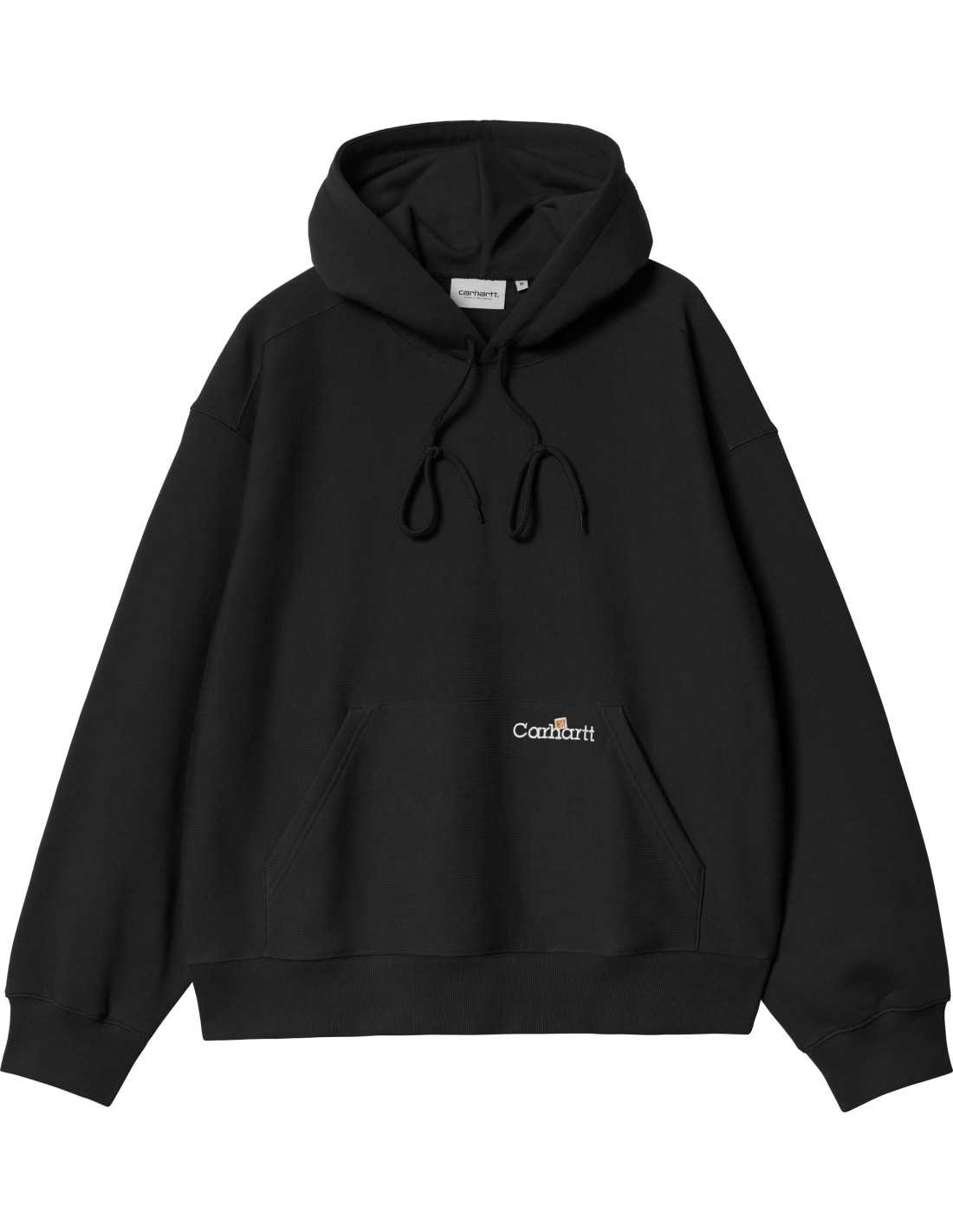 HOODED LABEL SCRIPT SWEAT