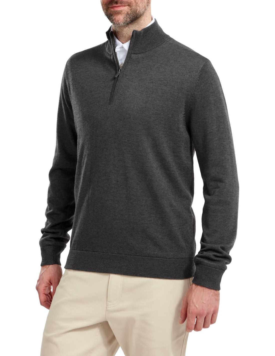 HALF-ZIP LINED PULLOVER