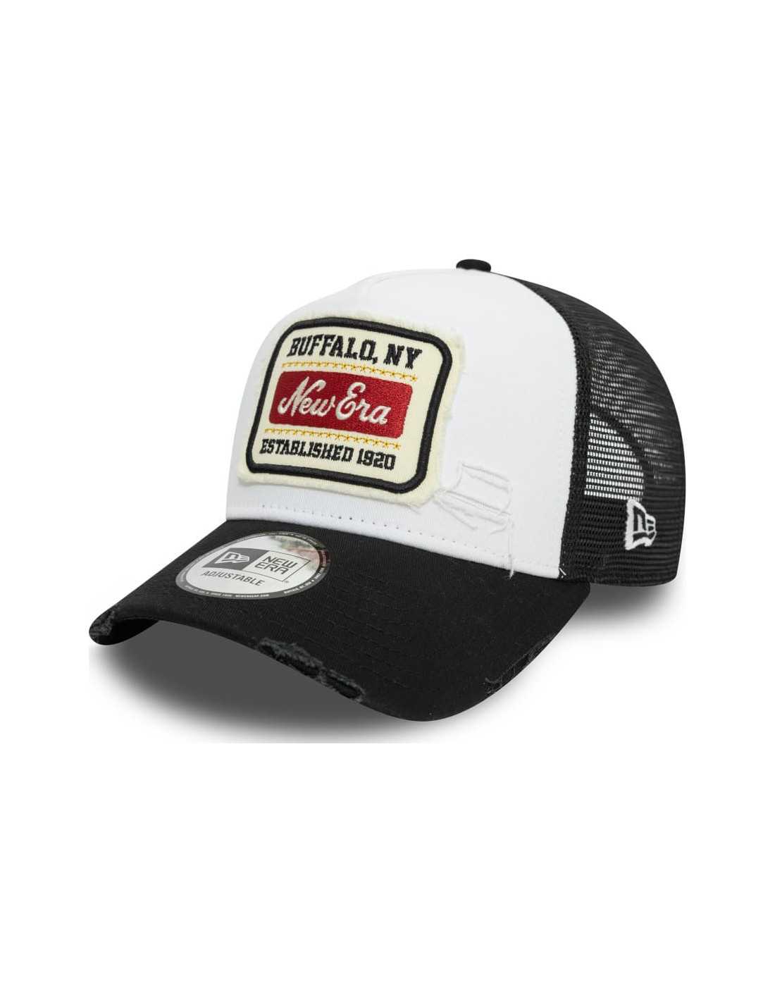 NE PATCH DISTRESS TRUCKER NEWERA WHIBLK