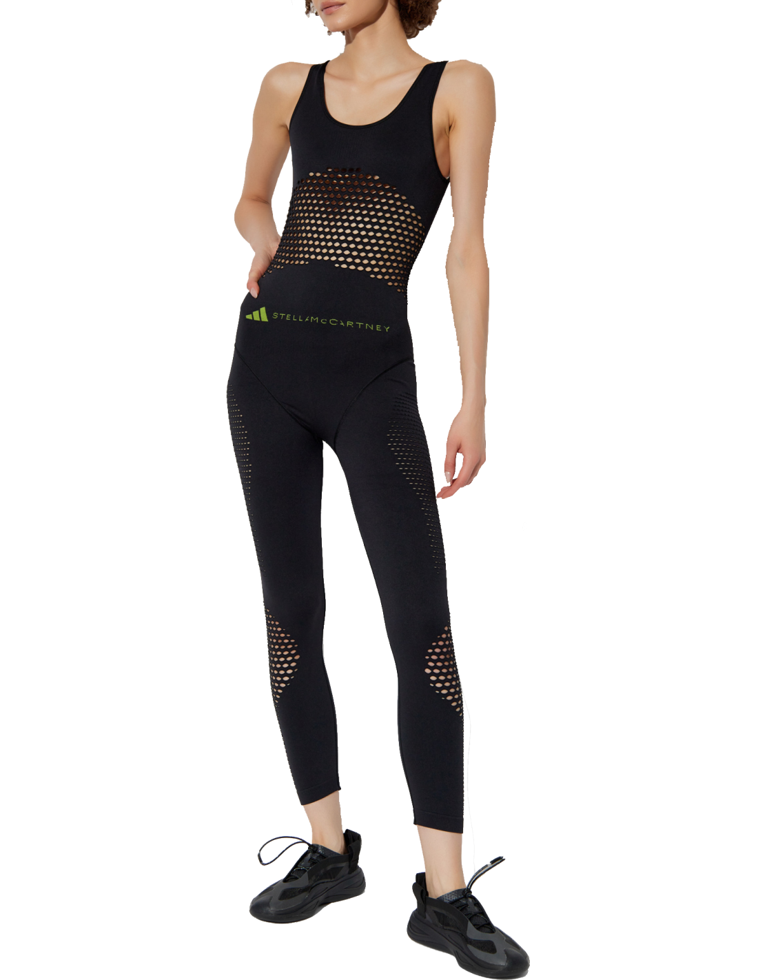 ASMC TST ONESIE ADIDAS BY STELLA MCCARTNEY BLACK SPORTS JUMPSUIT