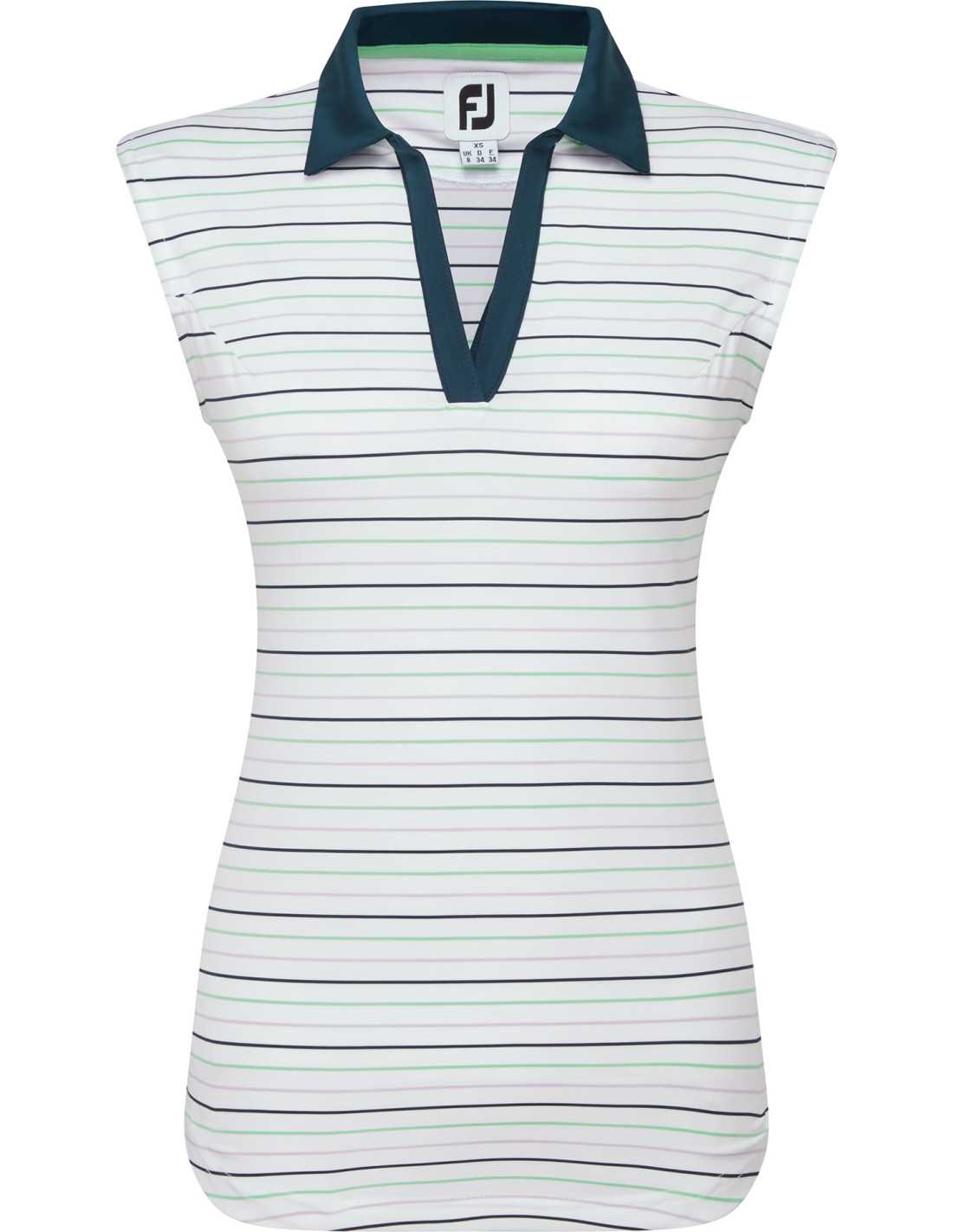 SLEEVELESS STRIPED LISLE