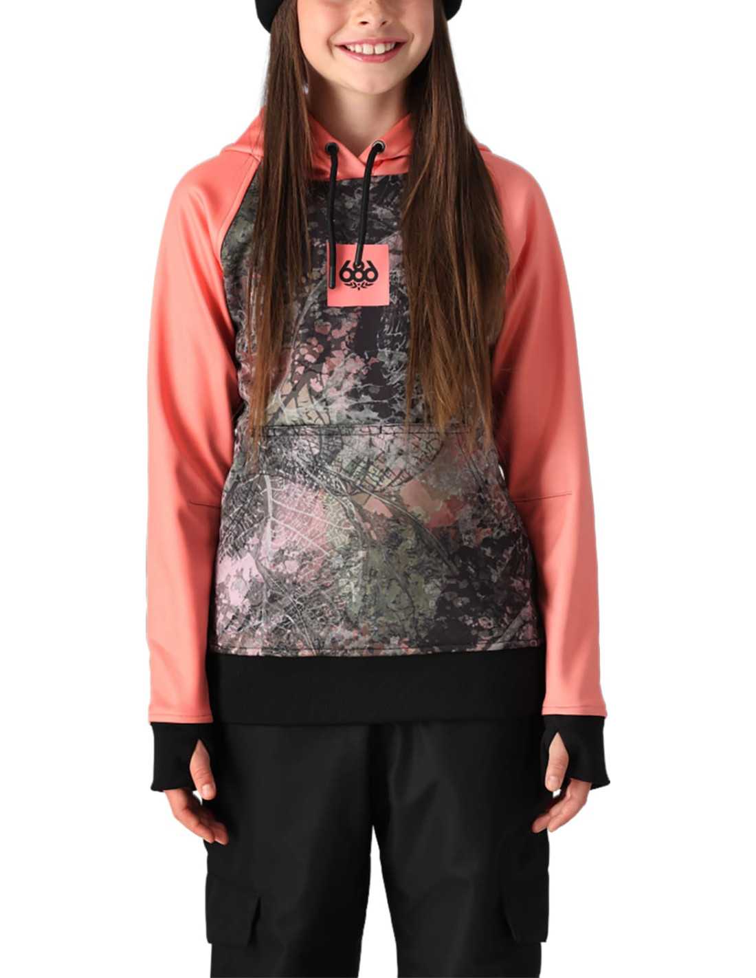 GIRLS BONDED FLC PULLOVR HOODY