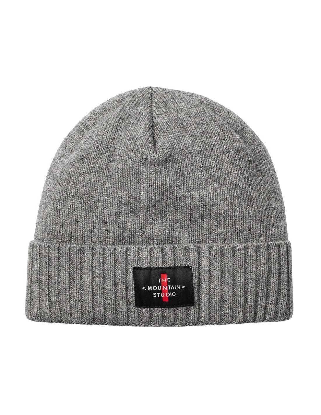 CASHMERE MIX CROSS LOGO BEANIE