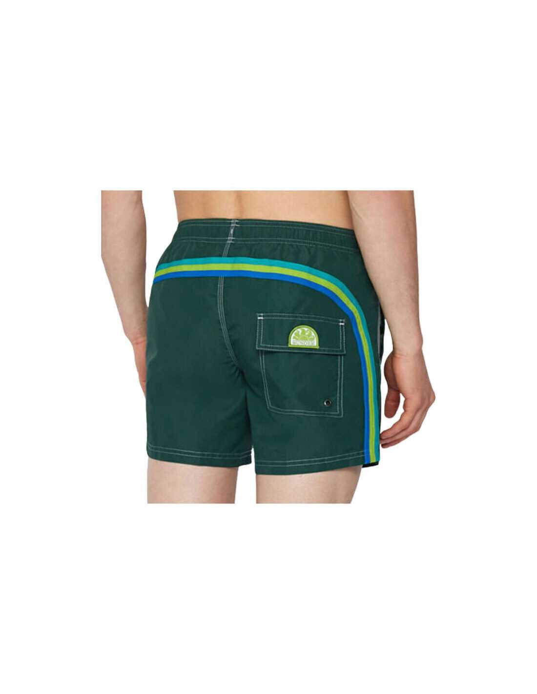 ELASTIC WAIST SWIM TRUNKS