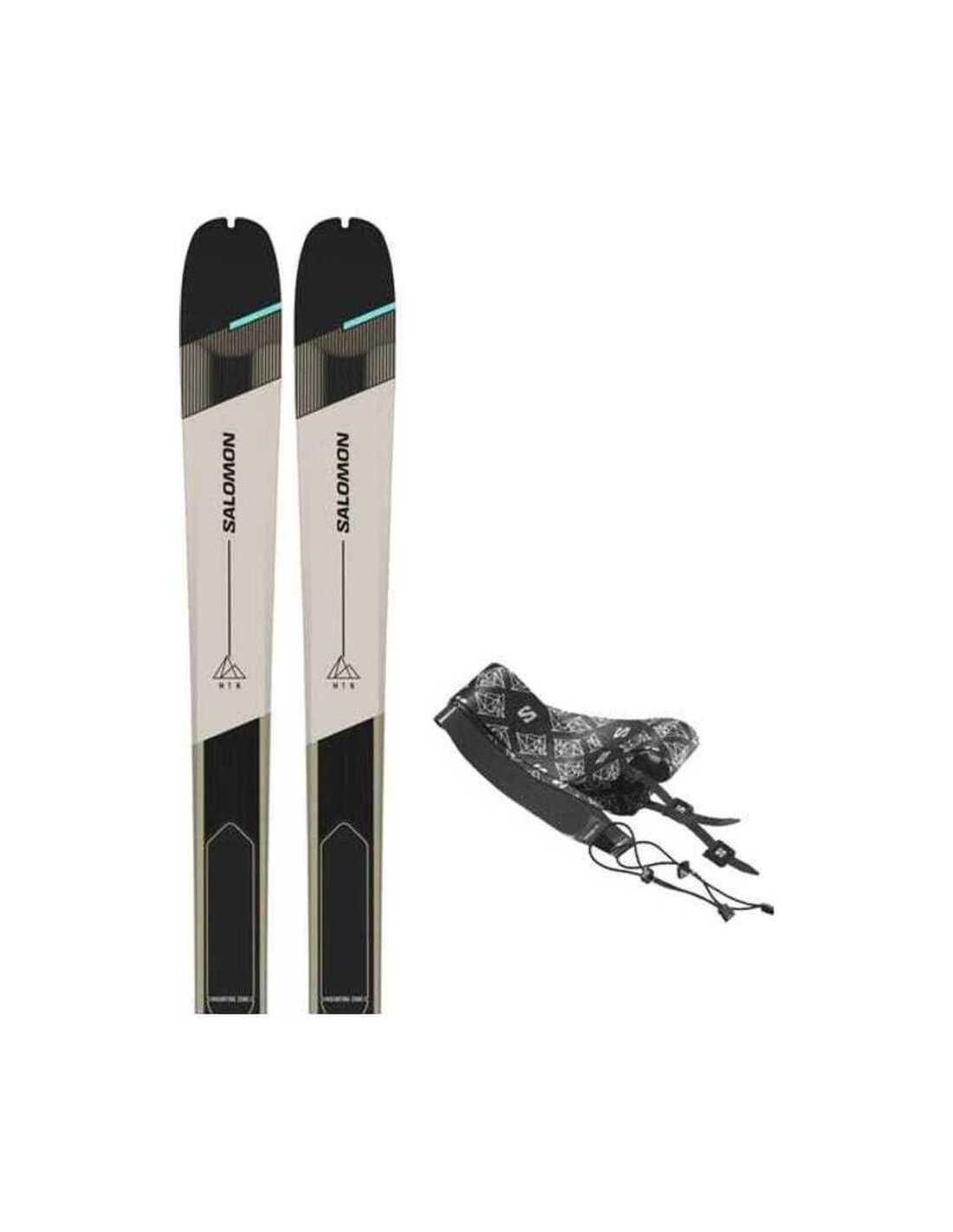 SKI SET T MTN 86 W CARBON + SKINS RA 156