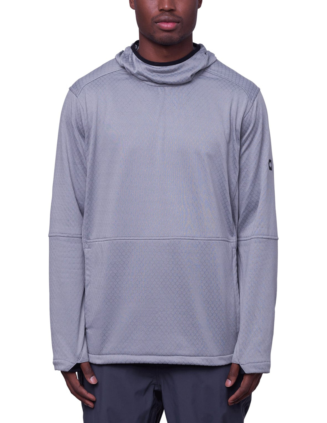 MENS MISSION GRID FLEECE HOODY