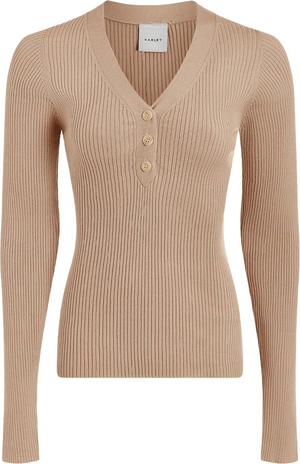T-Shirt VARLEY BLANCA V-NECK RIB KNIT TOP
