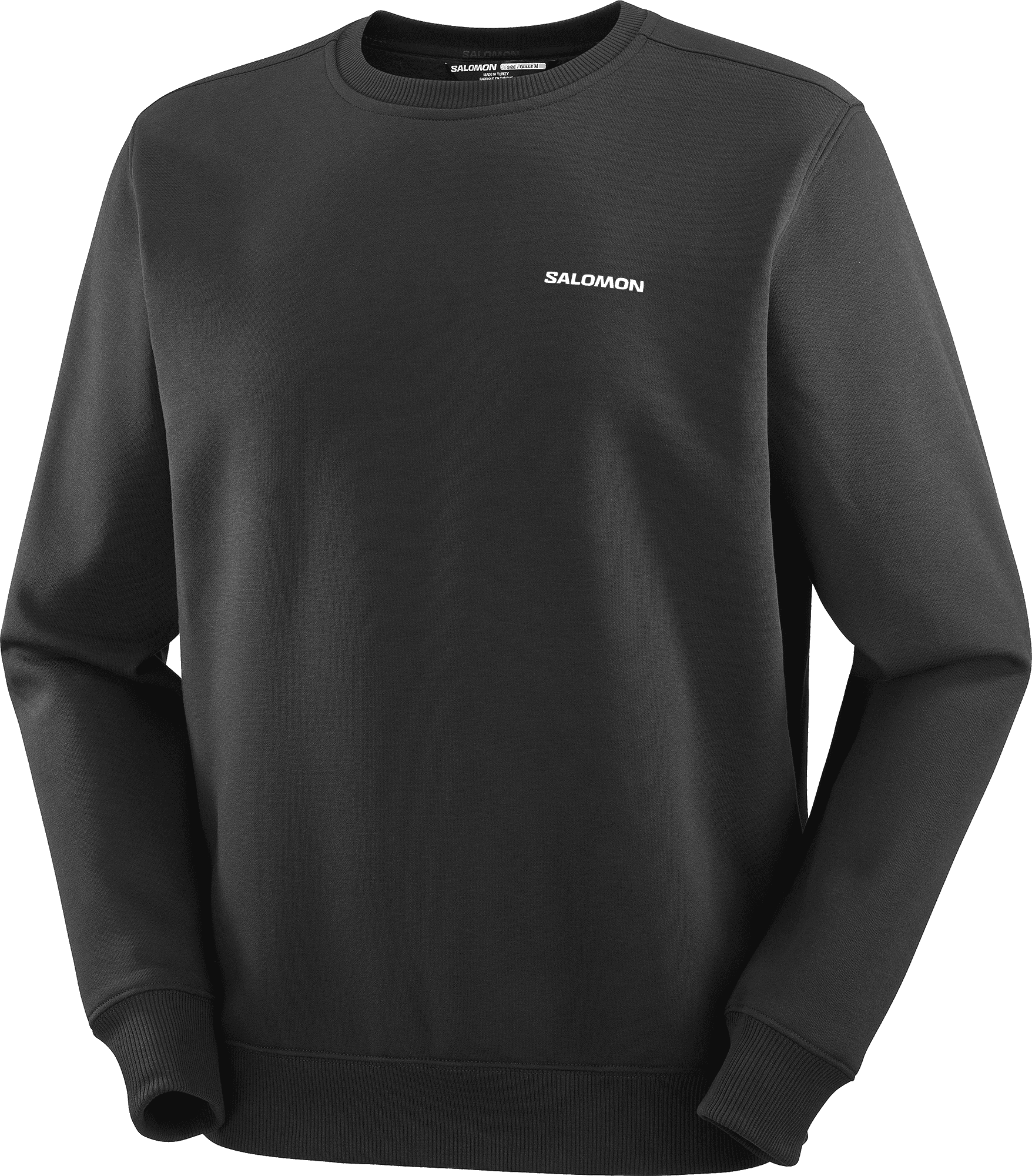 Felpa SALOMON SALOMON LOGO CREWNECK M-DEEP BLACK