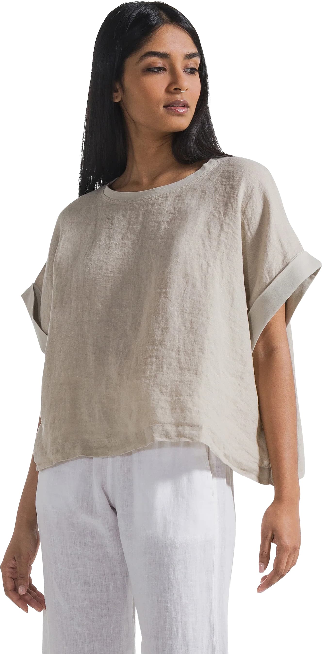 Camiseta DEHA LINEN WIDE TOP