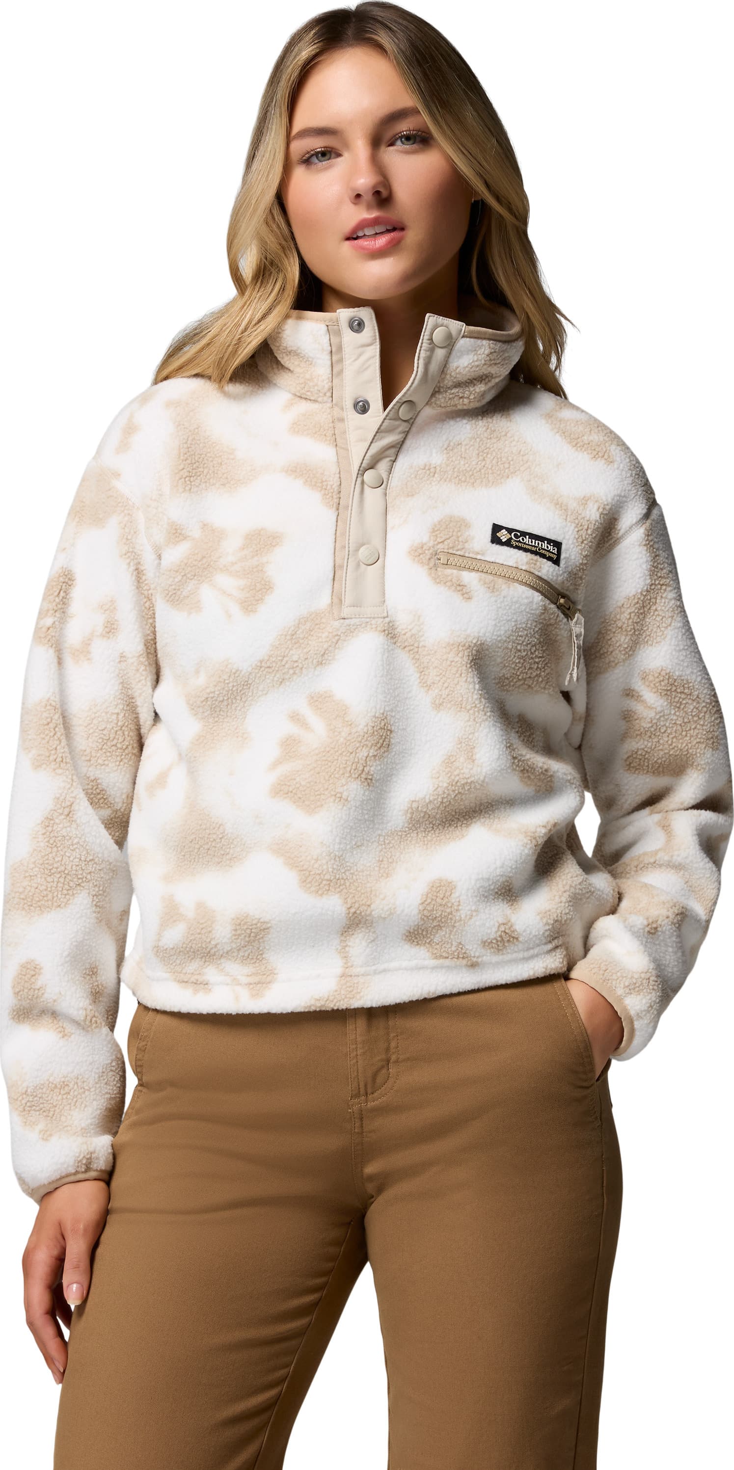 Forro Polar COLUMBIA HELVETIA II PRINTED CROPPED HALF SNAP