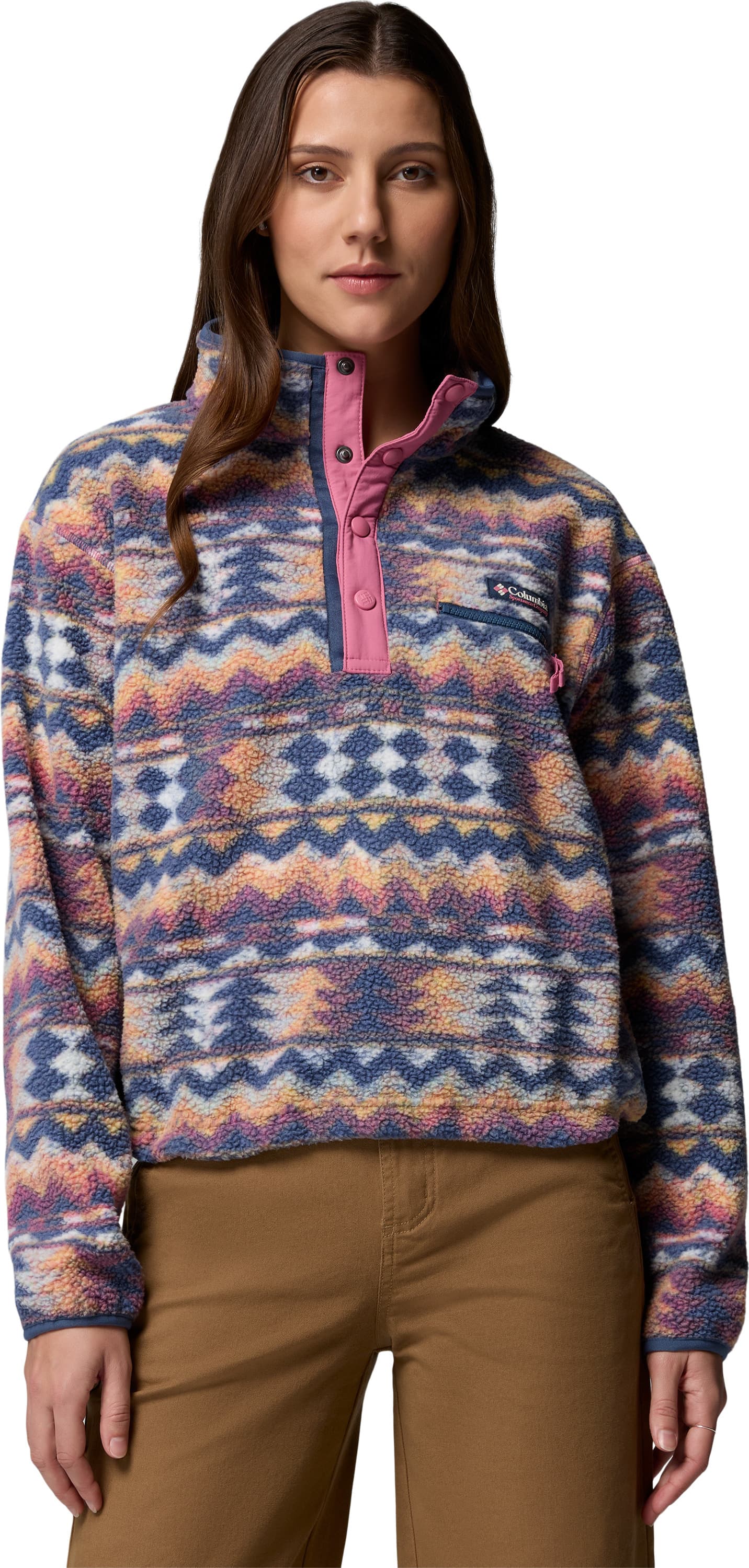 Forro Polar COLUMBIA HELVETIA II PRINTED CROPPED HALF SNAP