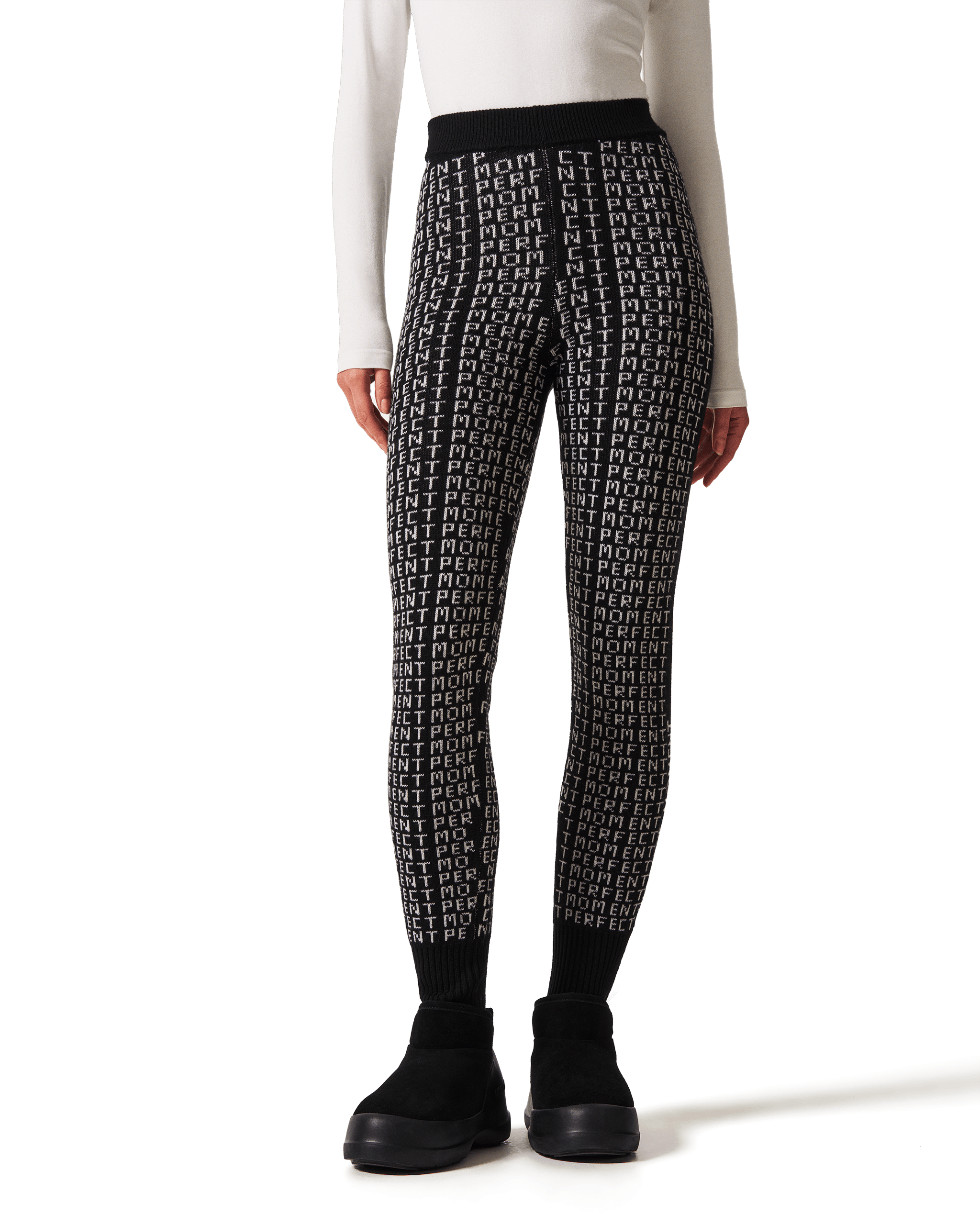 Pantalons PERFECT MOMENT MONOGRAM MERINO WOOL LEGGING