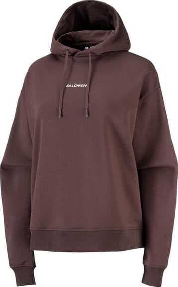 Felpa SALOMON LOGO HOODIE W-COFFEE BEAN