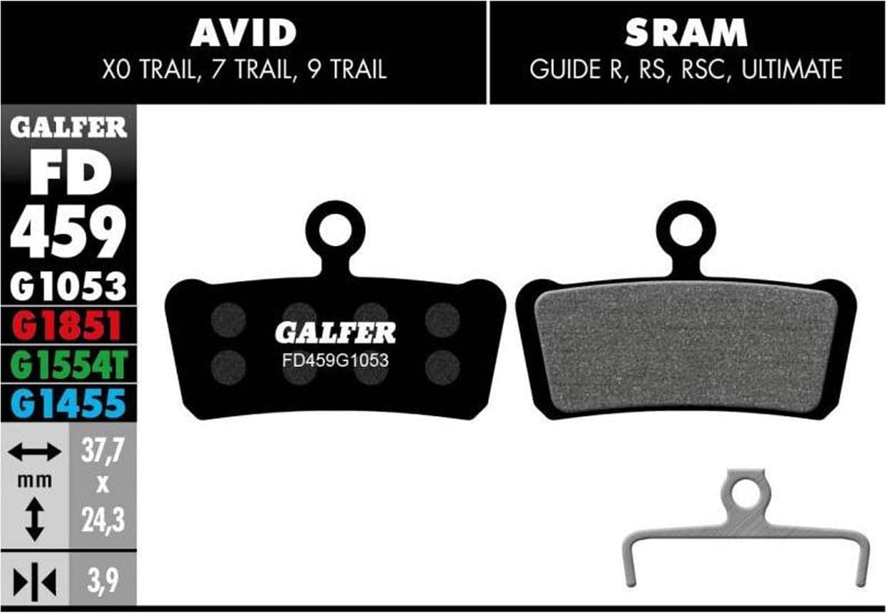Brake and Lever GALFER MTB BRAKE PADS SRAM GUIDE AVID XO TRAI - FD459G