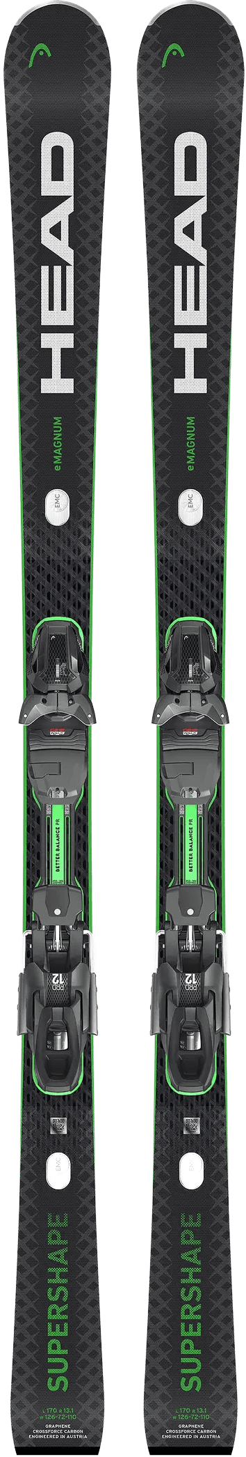Pack Skis + Fixations HEAD SUPERSHAPE  E-MAGNUM SW + PRD 12 GW
