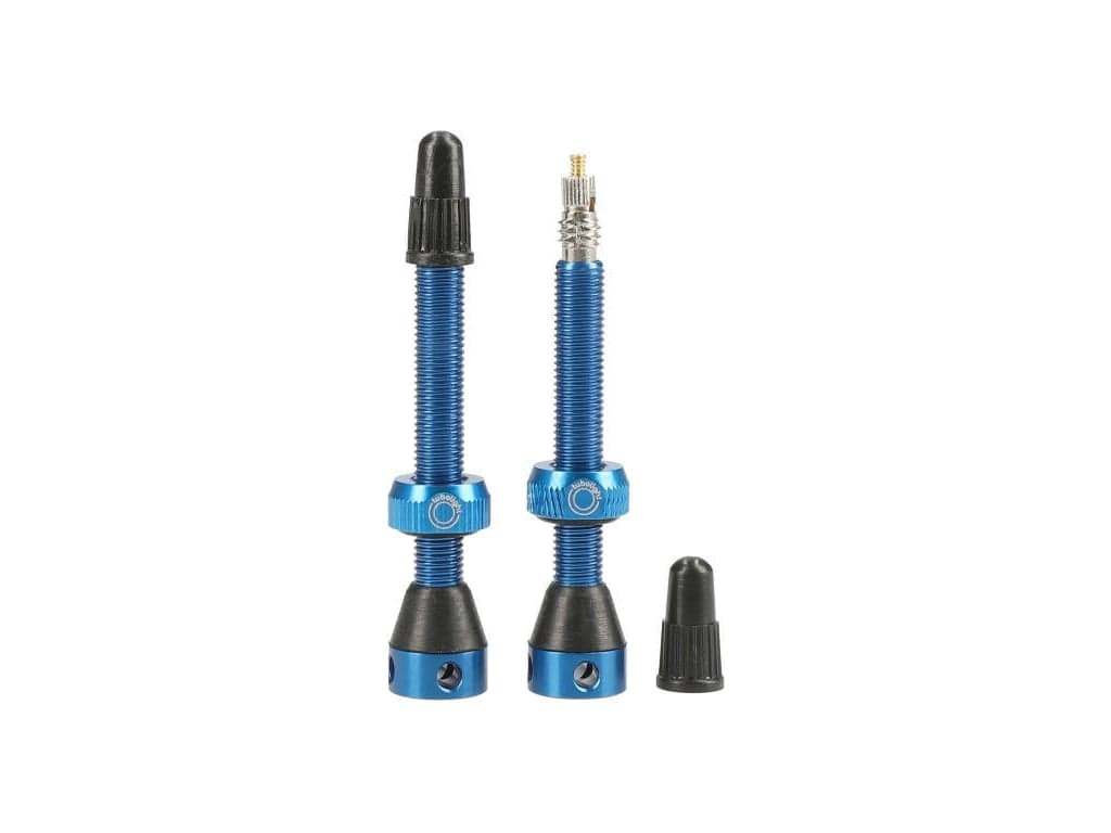 Zubehör und Ersatzteile RENTHAL TUBELESS ALUM VALVE. 50MM BLUE SIDE HOLES (PAIR)