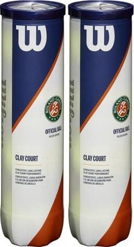 Ball WILSON ROLAND GARROS CLAY CT 4 BALL 2PK