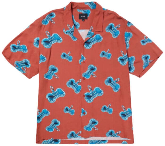 Camisa HUF BONES SS RESORT SHIRT