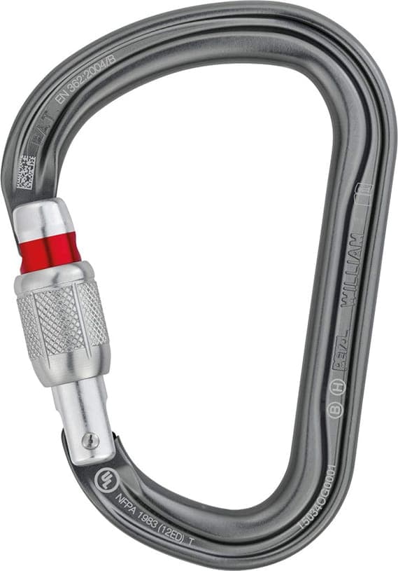 Mousqueton PETZL MOUSQUETON WILLIAM SCREW-LOCK