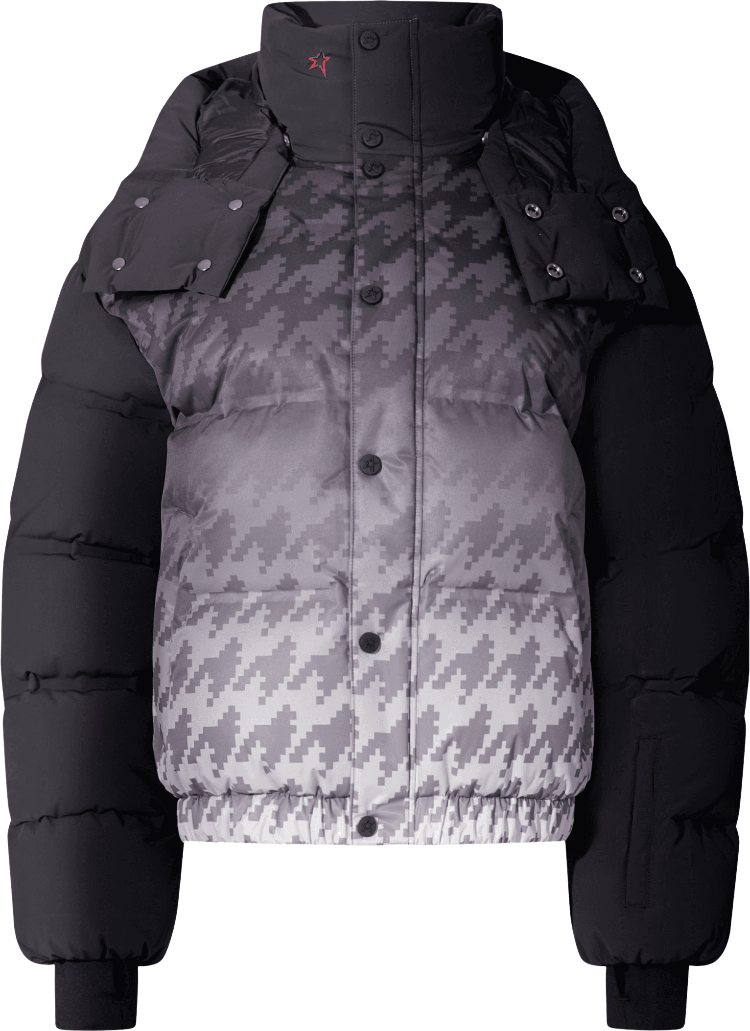 DEGRADE B&W HOUNDSTOOTH