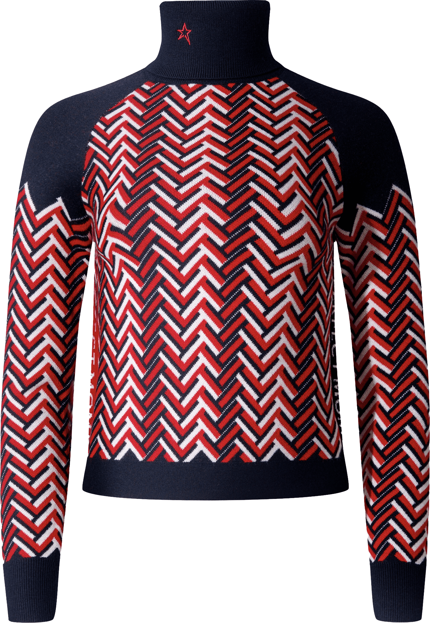 Pull PERFECT MOMENT CHUNKY CHEVRON MERINO WOOL TURTLENECK SWEATER