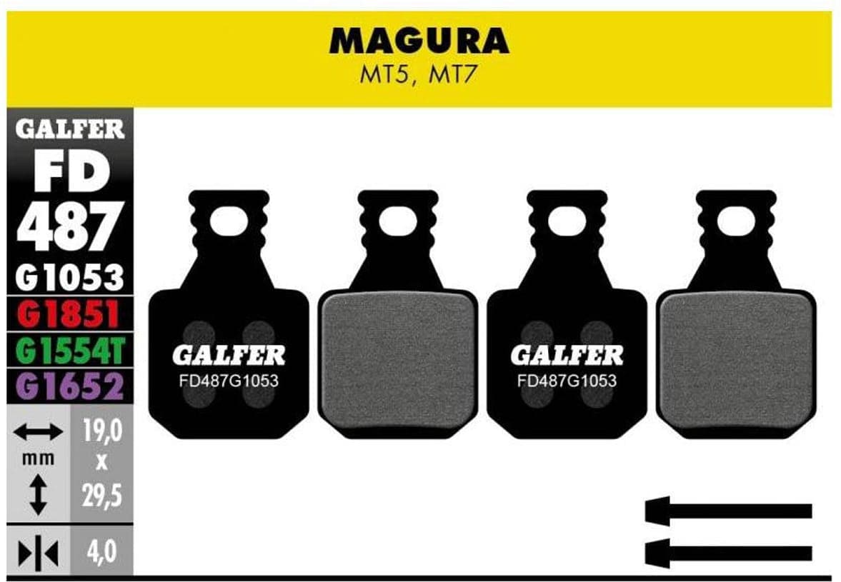 Frein et Levier GALFER MTB BRAKE PAD MAGURA MT5 - MT7 - FD487G