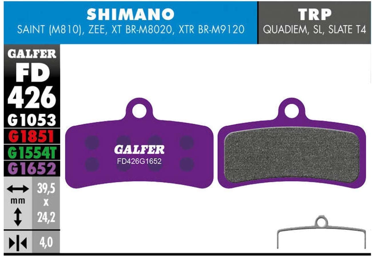 Brake and Lever GALFER E-BIKE BRAKE PAD SHIMANO SAINT - ZEE - FD426G