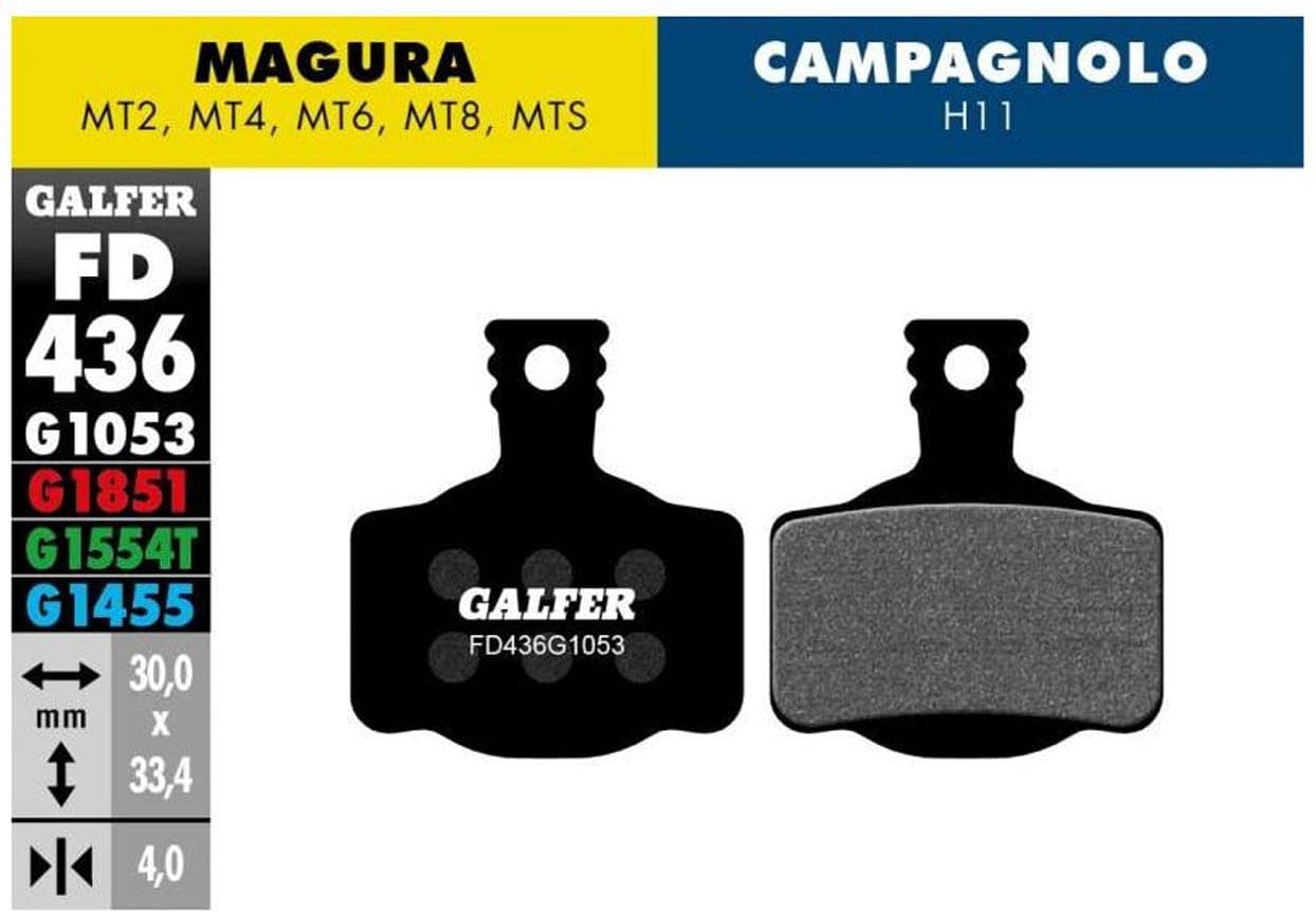 Freno y Mando GALFER MTB BRAKE PAD MAGURA MT2-4-6-8 - FD436G