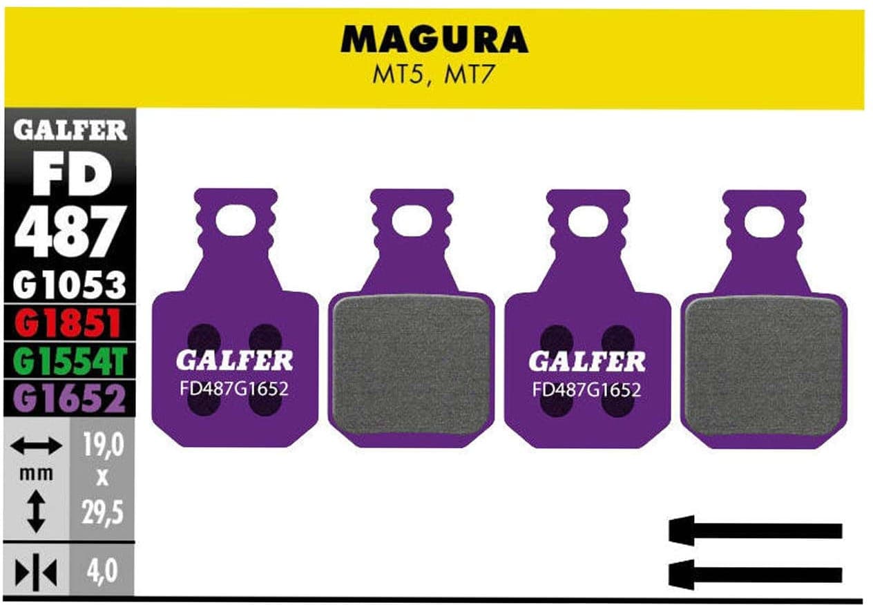 Brake and Lever GALFER E-BIKE BRAKE PAD MAGURA MT5 - MT7 - FD487G