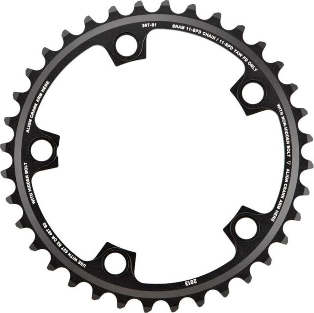 Piatto SRAM ROAD RED22 36D 11V 110 BCD BLACK CHAINRING