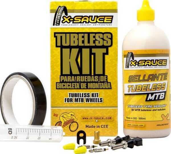 Accesorio y Recambio X-SAUCE TUBELESS MTB KIT THIN VALVE - BLACK TAPE 30MM